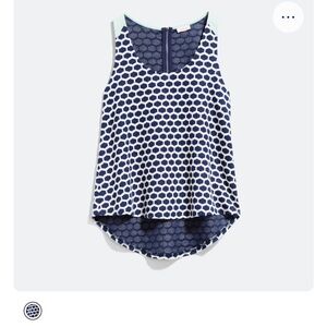 Pomelo Navy and White Geometric Tank Top
